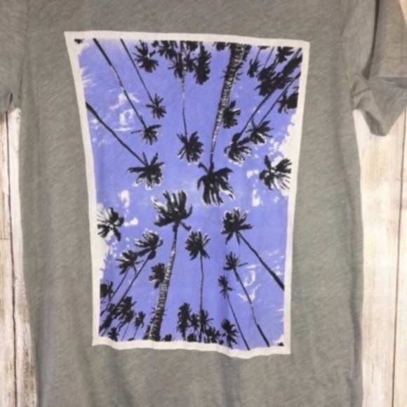 NWT J. Crew Collector Tees Grey Palm Tree Tee - Picture 3 of 5